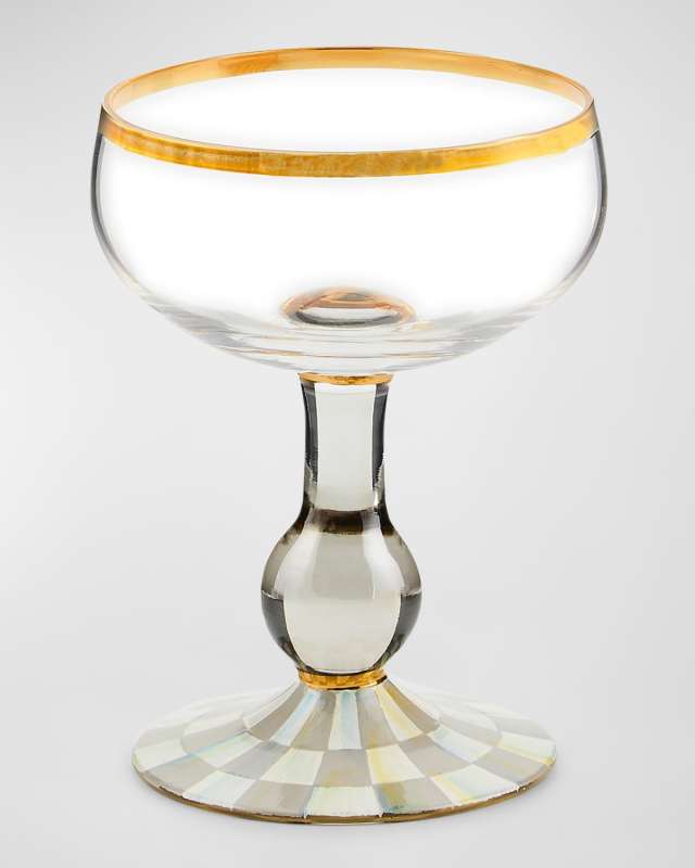 Sterling Check Coupe Glass